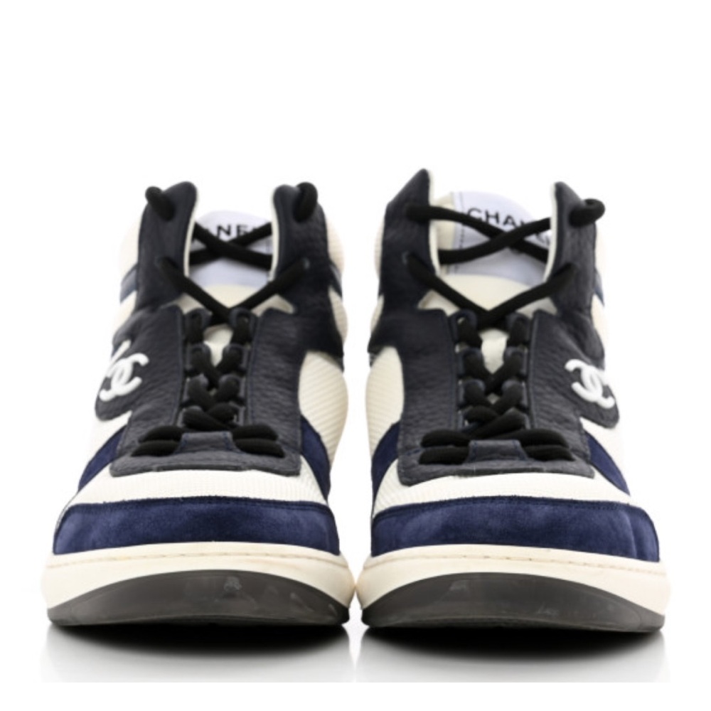 CHANEL sneakers Suede and Grained Calfskin Women 37